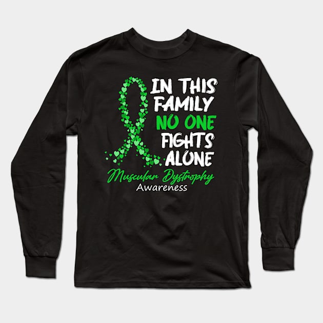 Muscular Dystrophy Awareness In This Family No One Fights Alone - Faith Hope Cure Long Sleeve T-Shirt by DAN LE